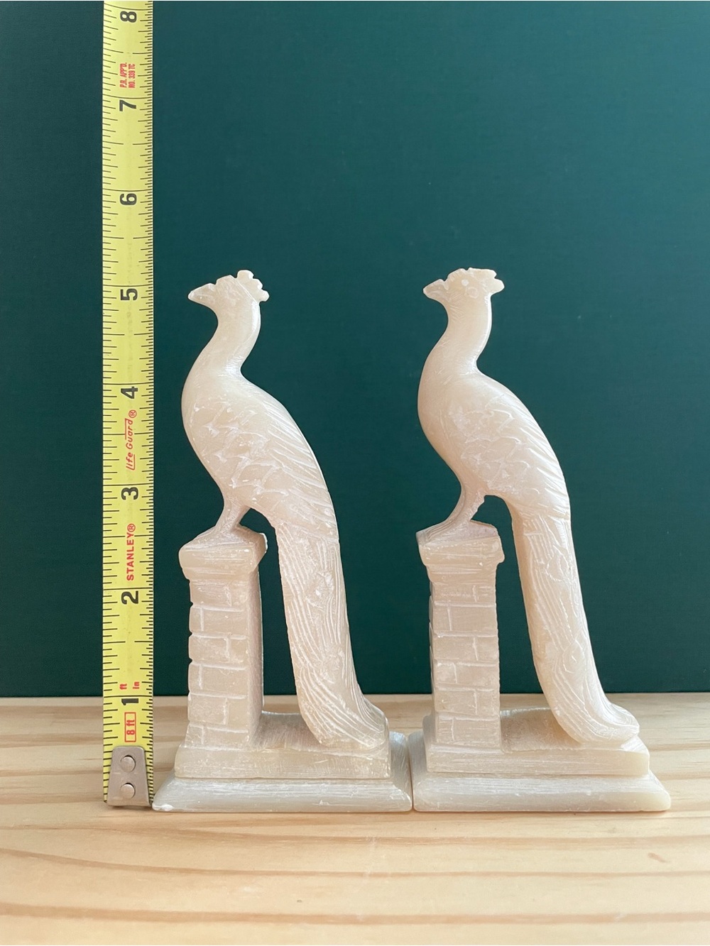 Vintage Hand-Carved Chinese White Soapstone Phoenix Bird Figurines - Picture 14 of 14